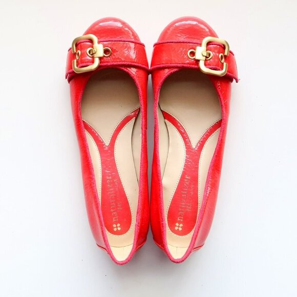 Naturalizer Pink Patent Round Toe Ballerinas Flats Low Heel Slip-on Shoes Size 5 - Picture 4 of 13